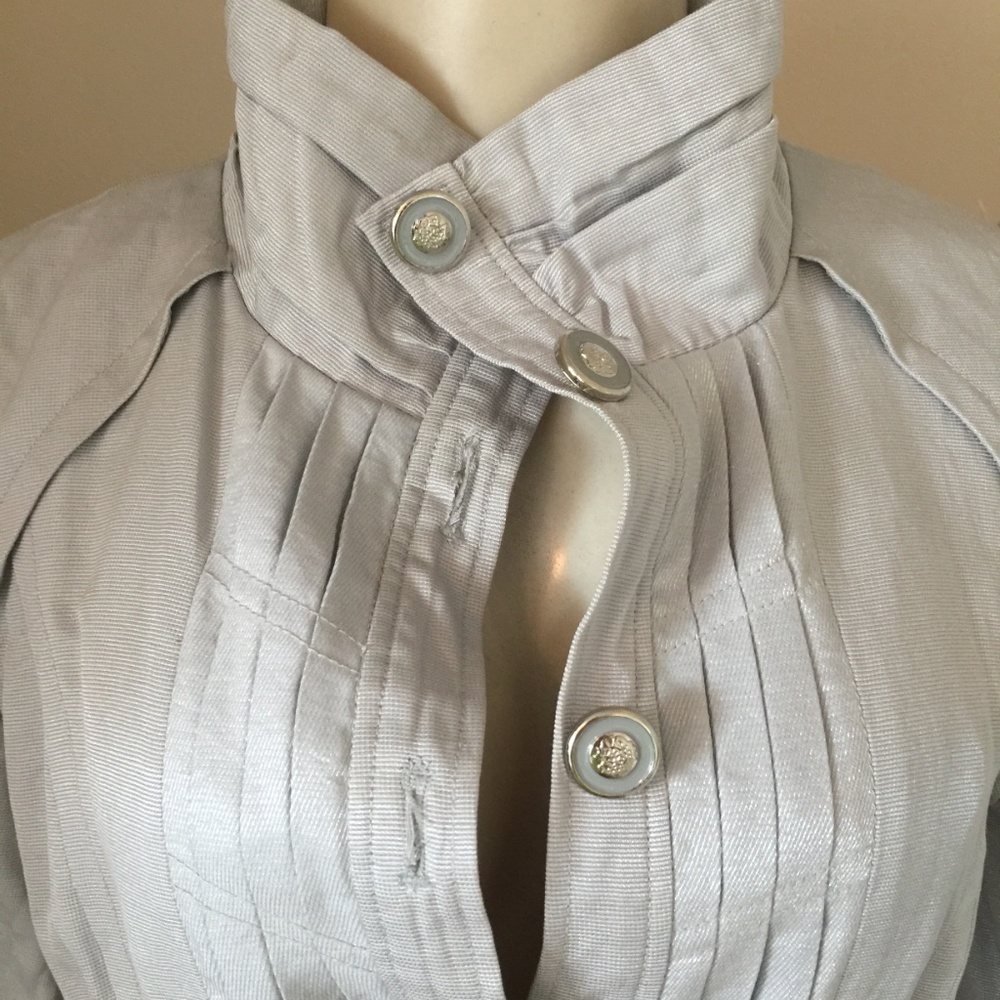  NEW - Gorgeous Silver Trench Coat Dress  - Picture 4 of 7
